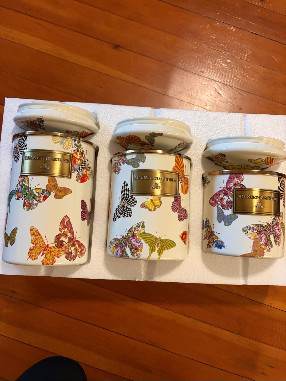 MacKenzie-Childs Butterfly Garden trio